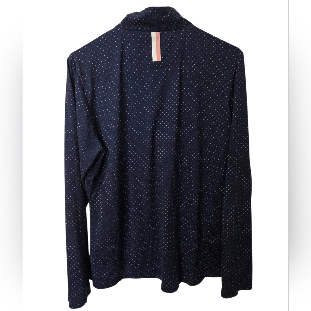 RHOBACK Women's Pullover Performance Q-Zip Quarter Zip - Size Large Polka Dots - Picture 2 of 5